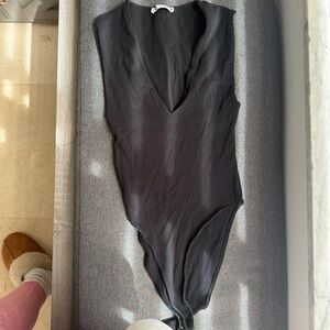 Zara Black V-Neck Bodysuit